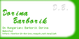 dorina barborik business card